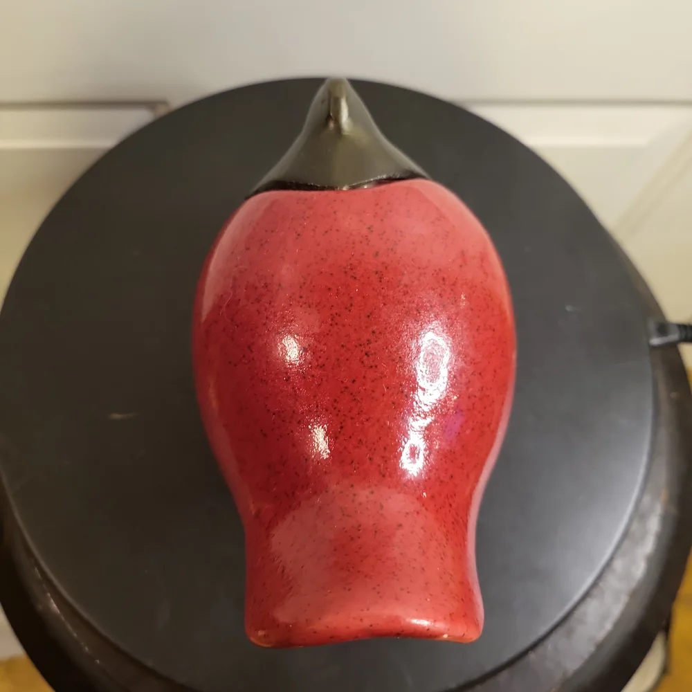 Mid-Century Modern Scandinavian Toikka Style Red and Black Bird - Picture 8 of 10